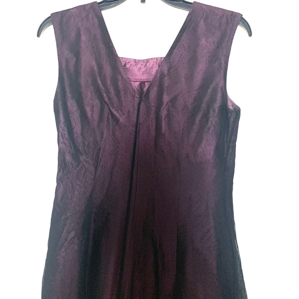 Vintage Rabbit Rabbit Rabbit Cocktail Taffeta Embellished Maxi Dress Purple 8 - Picture 6 of 16